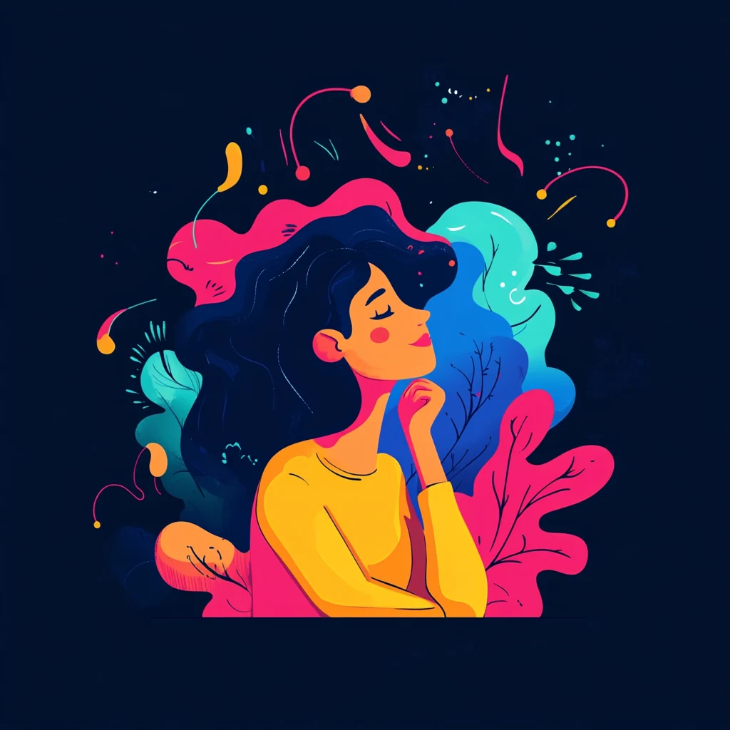 An illustration of women looking at ease