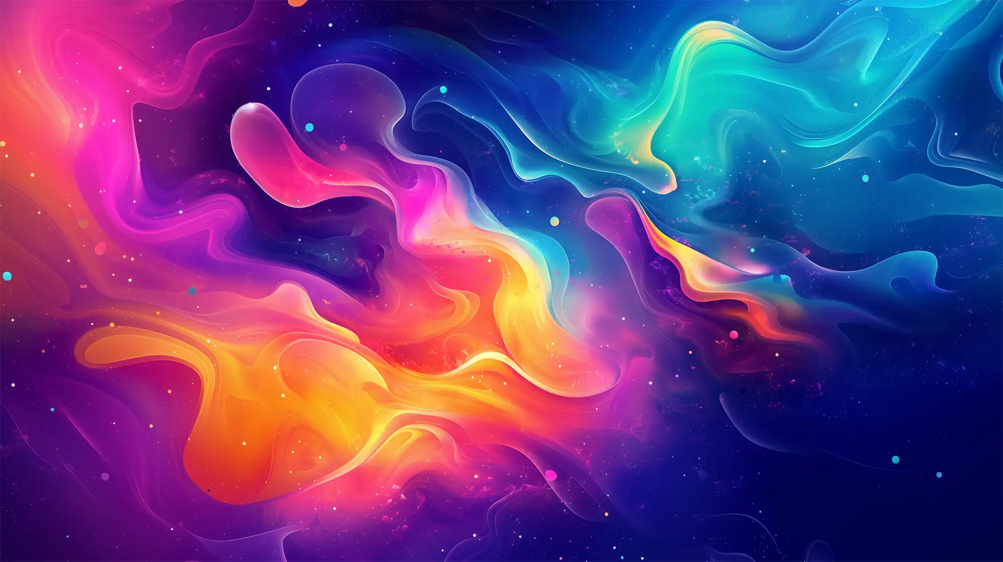 Swirling colours in a space like scene